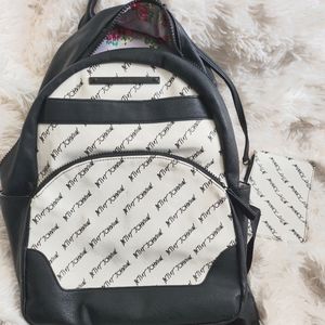Trendy B&W Betsey Johnson Backpack
